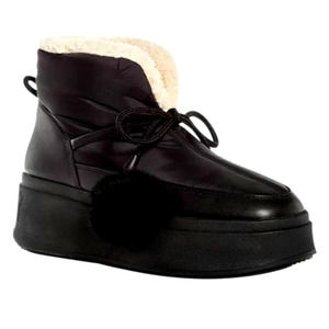 $175 Ash Women's Mini Platform Cold Weather Booties Black Size EUR 36 US 5